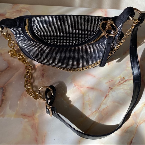 Black Rhinestone Fanny Pack - Picture 7 of 11
